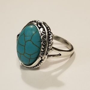 NEW Boho SW Style Faux Turquoise Silver Tone